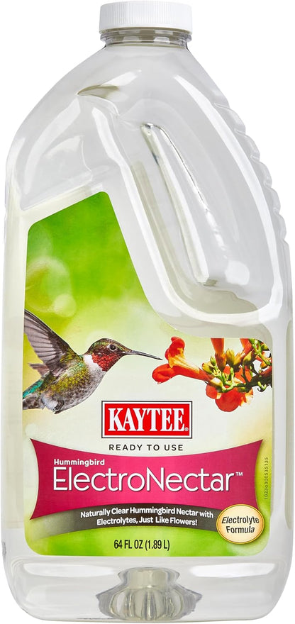 Kaytee Hummingbird ElectroNectar - Ready-to-Use Wild Bird Food, 64 Ounces of Nectar