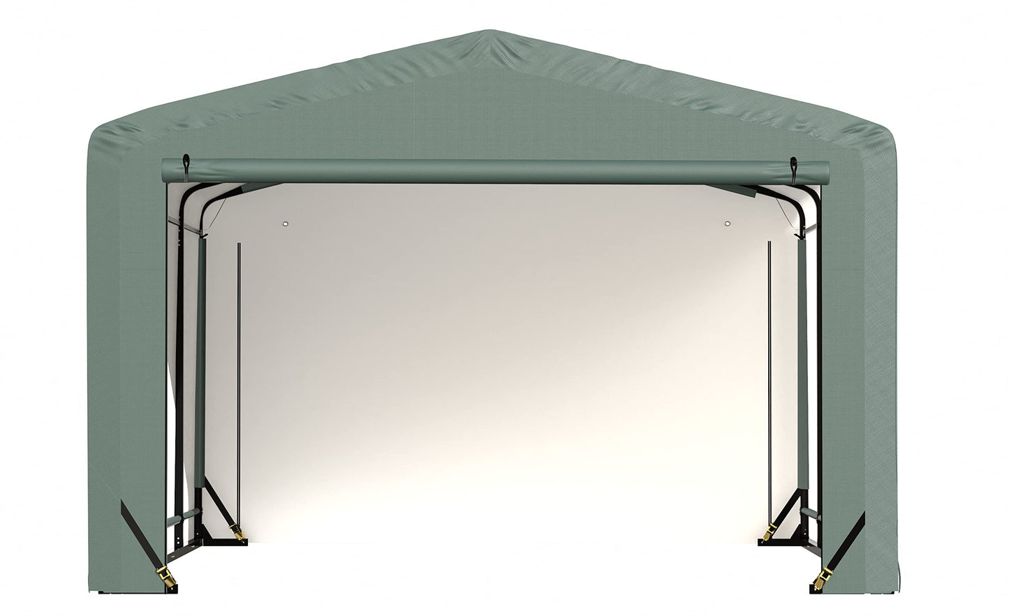 ShelterLogic ShelterTube Garage & Storage Shelter, 12' x 18' x 8' Heavy-Duty Steel Frame Wind and Snow-Load Rated Enclosure, Green