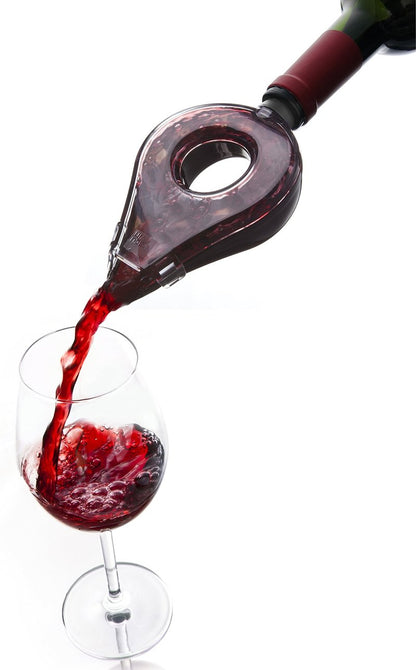 Vacu Vin Wine Aerator – Instant Wine Pourer and Aerating Spout – Enhances Flavor & Aroma While Pouring – Fits Most Bottles – Spill-Free, Easy-to-Use Wine Accessory for Red and White Wines