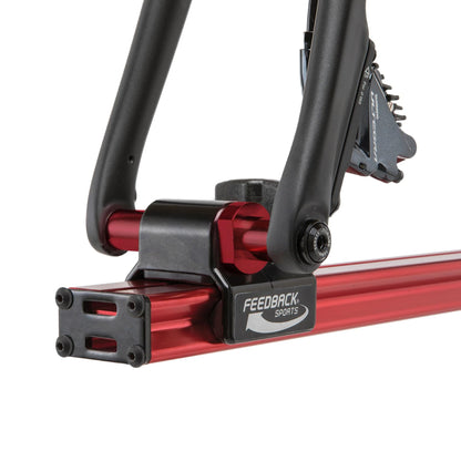 Feedback Sports | Sprint Bike Repair Stand | Compact Bicycle Workstand W/Tripod Base | 360-Degree Rotation | Dropout Style Mount | Red