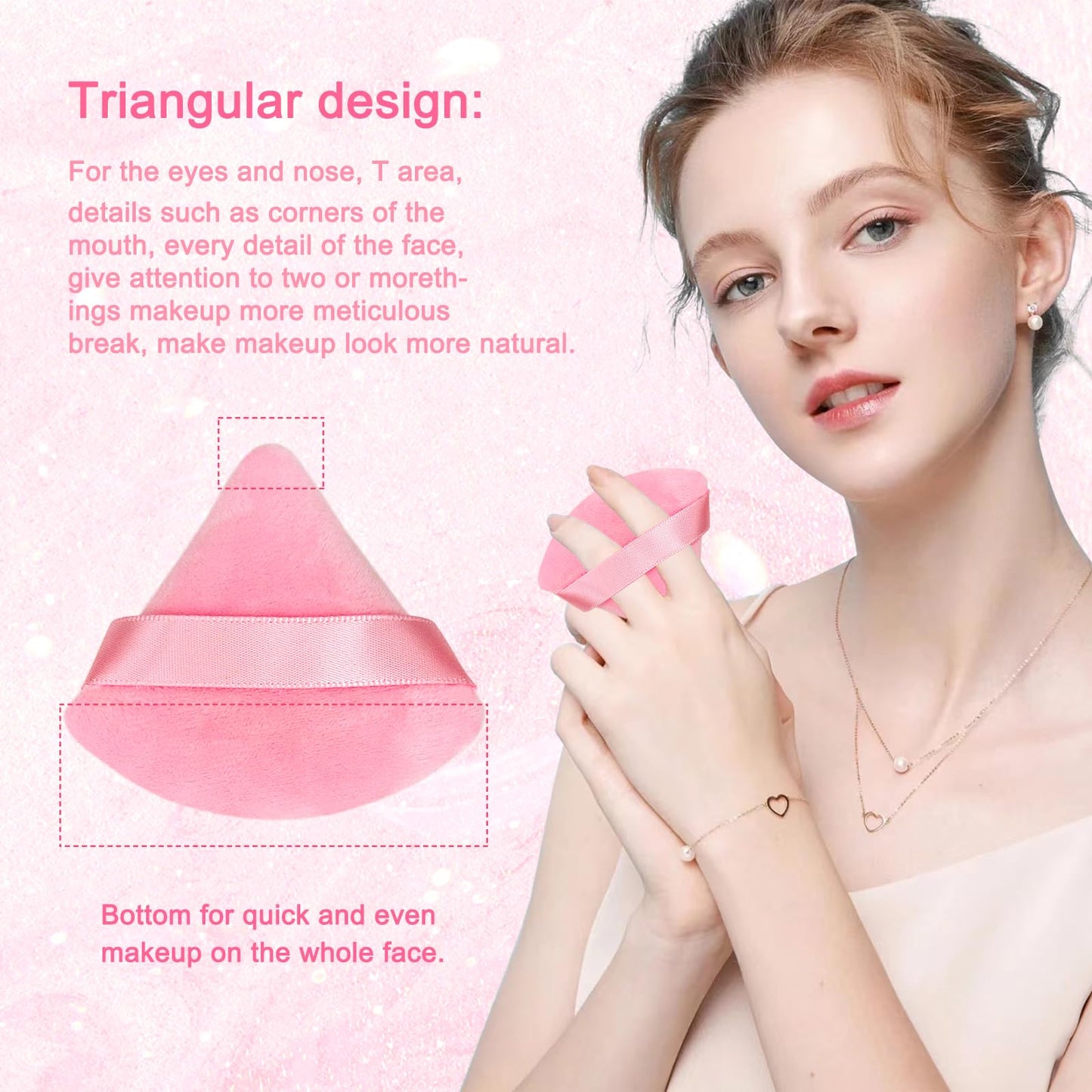 6+6 Professional Makeup Sponge Set,2.76 inch Portable Soft Sponge Setting Face Puffs,Multicolor Makeup Blending Sponge Cosmetic Applicator for Loose Powder,Liquid,Facial Makeup Tools（Pink)