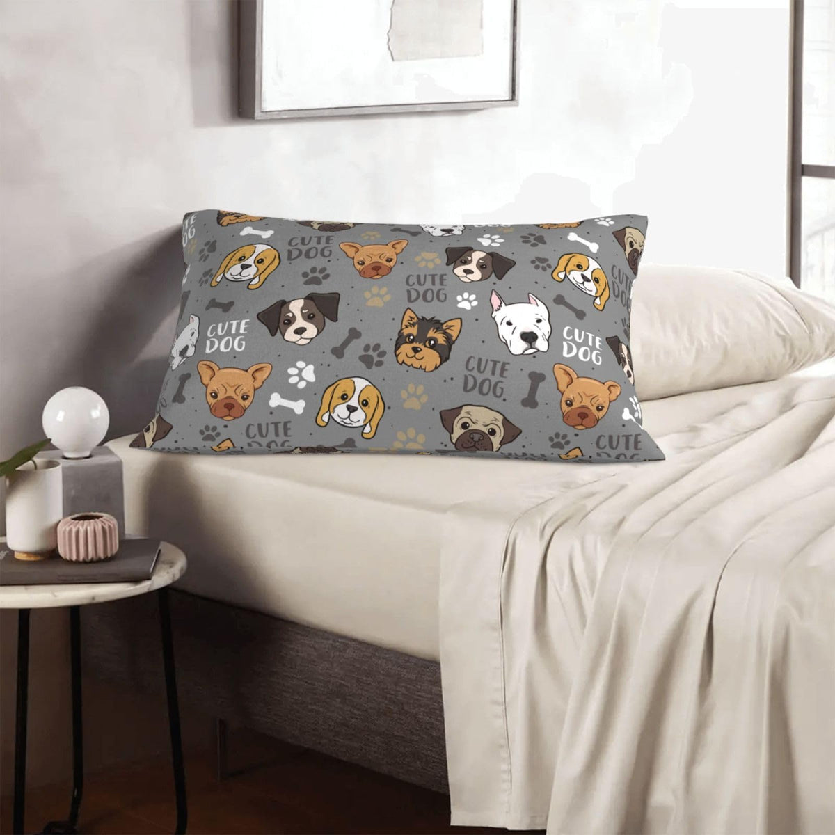 Pillow Cases Pillow Covers Standard Size Cute Dog Pillow case Pillow Protector, Soft,with Zipper Pillow case 20"x30"