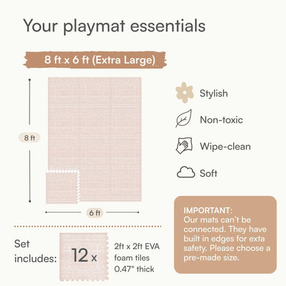 Lillefolk Baby Play Mat for Floor – 6x8ft Dusk | Soft Non Toxic Premium EVA Foam Tiles for Tummy Time, Crawling & Playroom – Waterproof Interlocking Floor Mat for Babies & Toddlers (12 Tiles)