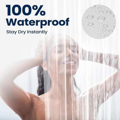 Downluxe Shower Curtain Liner - Waterproof PEVA Plastic with 3 Magnets | 72" x 72" Clear Design