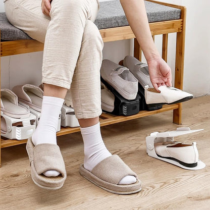 Shoe Organizer 36 Pack - Shoe Stackers, Space Savers 50%, 4 Levels Adjustable Rack, White