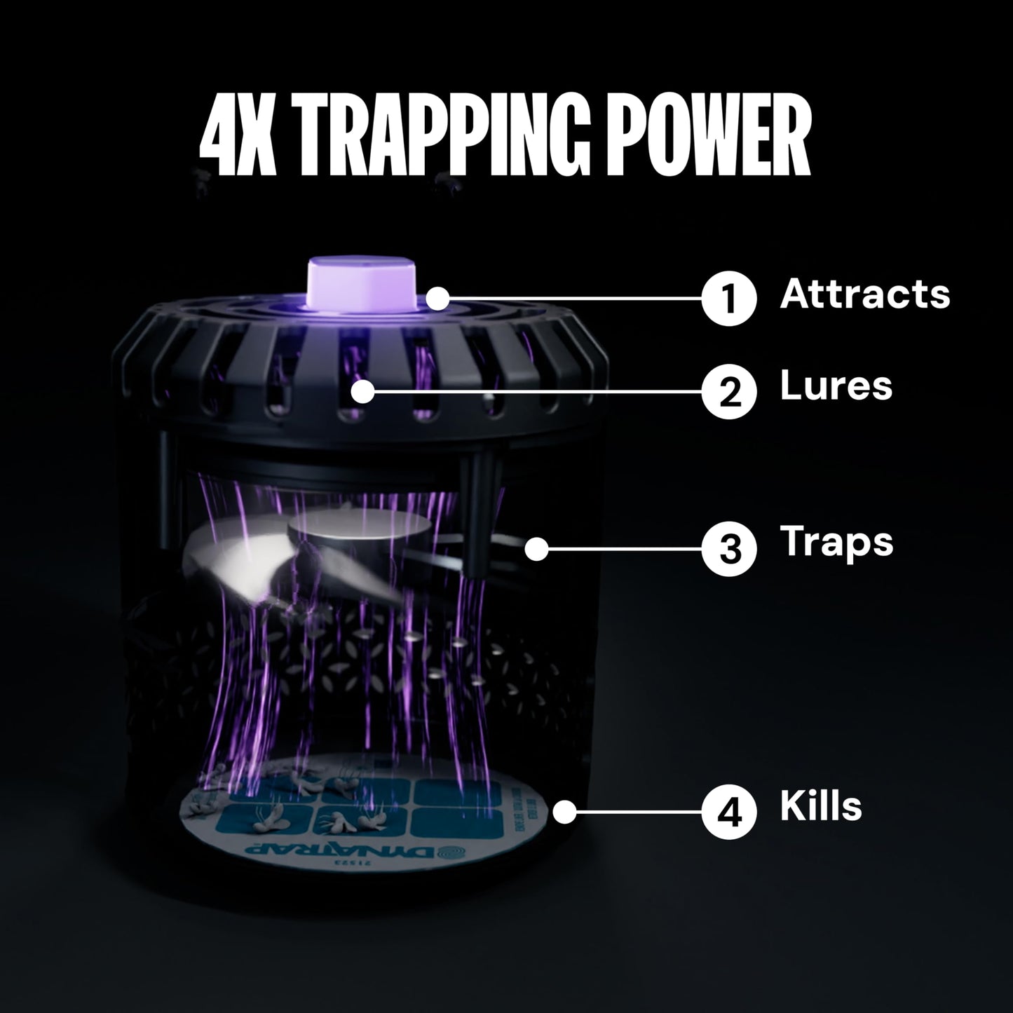 DynaTrap DT152 Indoor Insect Trap and Killer – Catches and Kills Gnats, Flies, Moths & Other Flying Insects (Pack of 6)