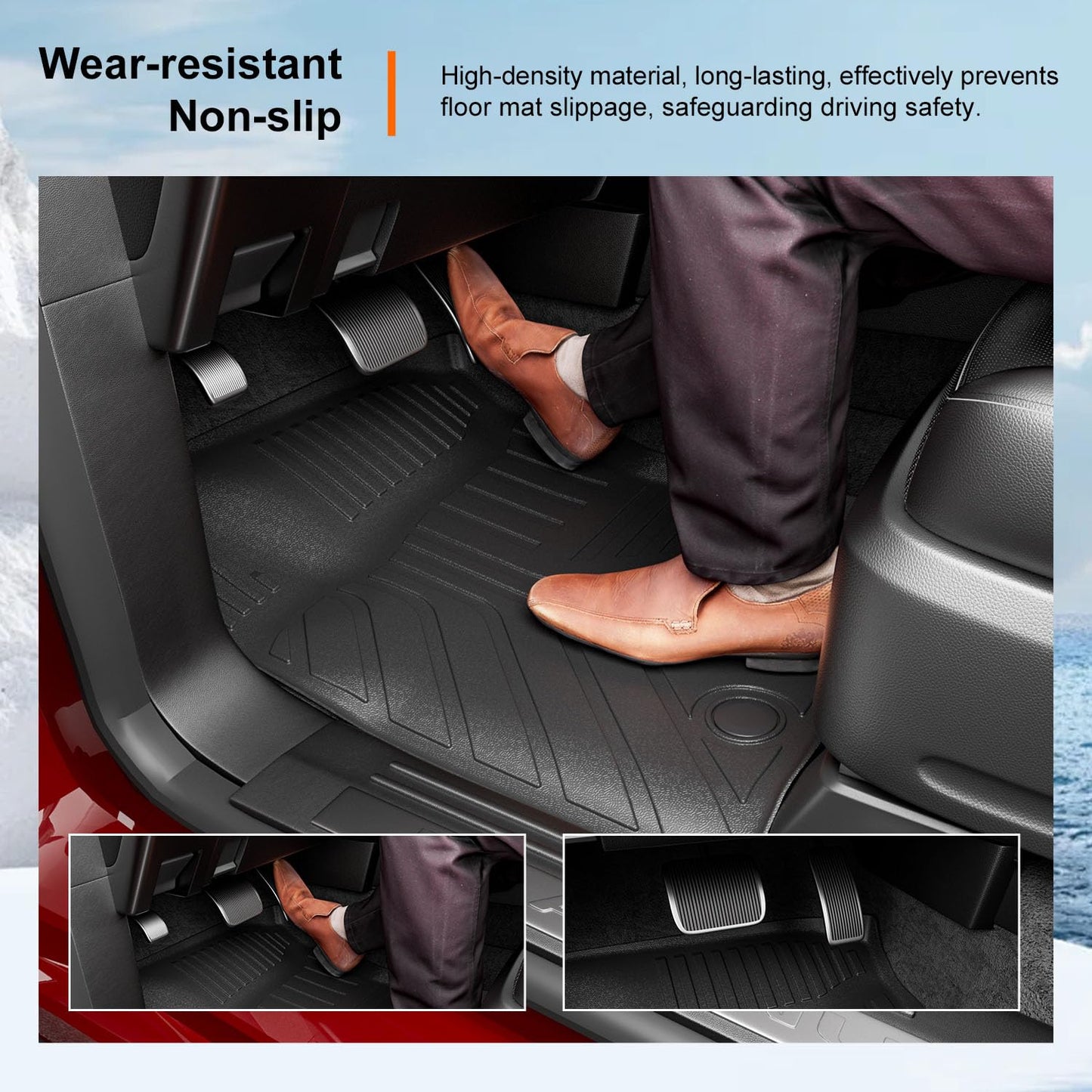 powoq 7 Seats Floor Mat Compatible with 2003-2017 Ford Expedition Cargo Mat Lincoln Navigator Floor Liner Electric 3rd Backrest Liner Replacement for 2003-2017 Ford Expedition Accessories