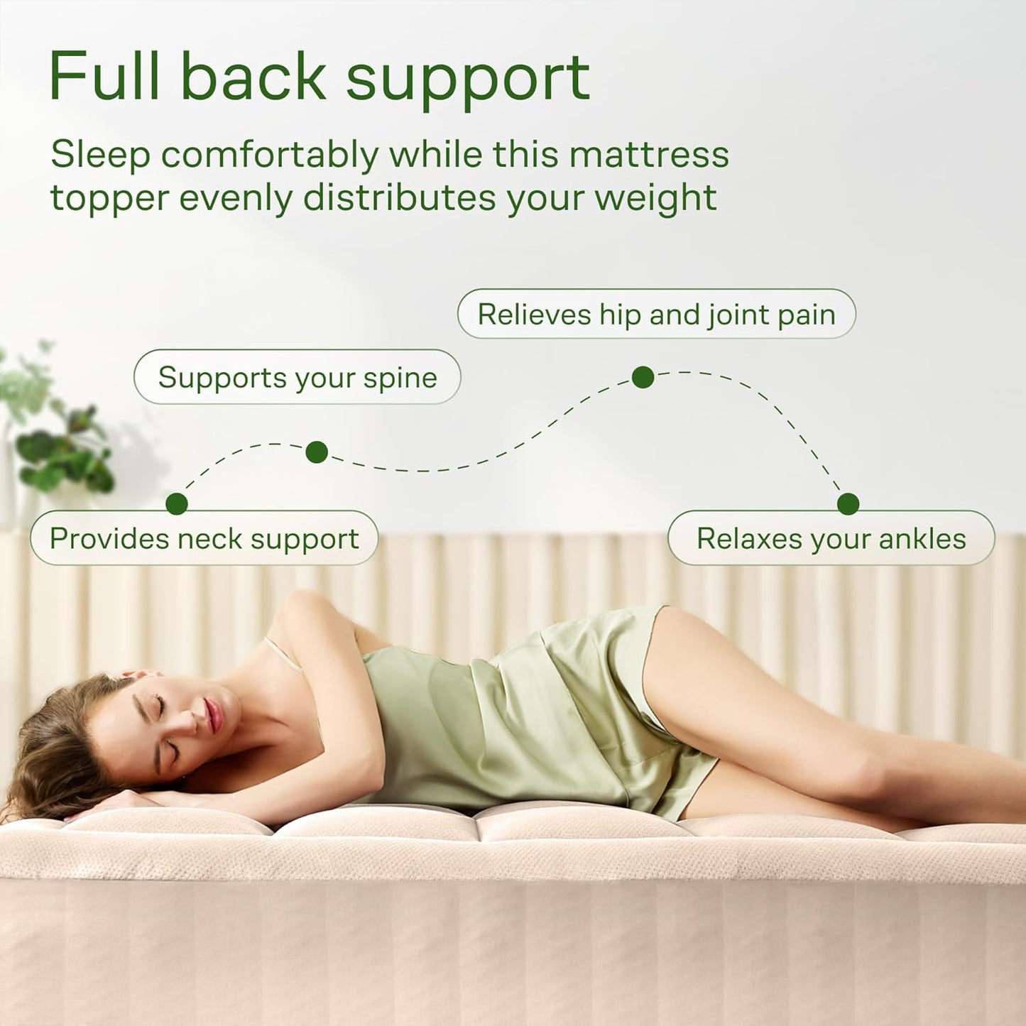 Niagara Sleep Solution Ultra Soft Mattress Topper | California King Size - Bamboo Pillow Top for Back Pain Relief, Naturally Cooling, Beige