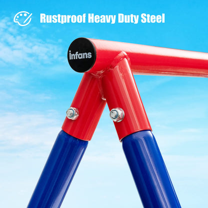 INFANS Swing Stand, 550 lbs Heavy Duty Metal Swing Frame, Extra Large A-Frame Swing Stand for Kids and Adult Indoor Outdoor Activity Backyard Playground