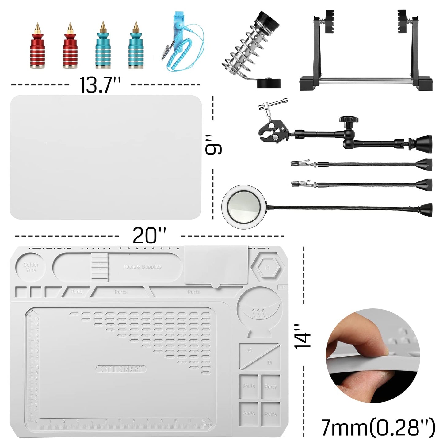 SainSmart 2-in-1 Luxurious Soldering Repair Station+SainSmart Magnetic Solder Smoke Absorber
