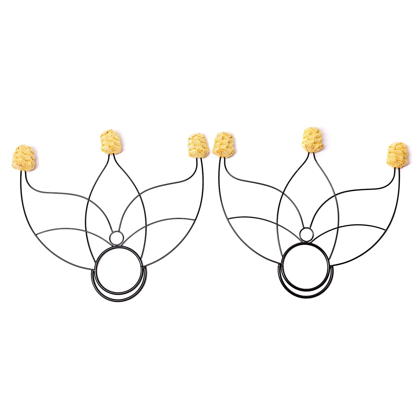 Fire Fans – Lotus Style – 3 Wicks – 1.5 Inch Woven Kevlar MoonBlaze Heads – Set of 2 – Lightweight – Beginner Level – Flow, Spinning, Circus, Dance Prop – for Festivals & Performances – by FIRE MECCA