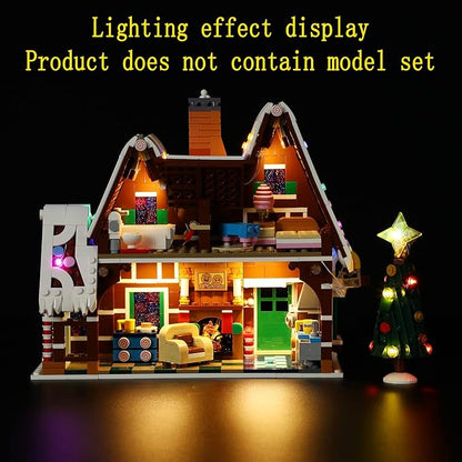 LED Light Kit (Remote Control) Compatible with Lego Gingerbread House - Lighting Set for Creator 10267 (Model Set Not Included)