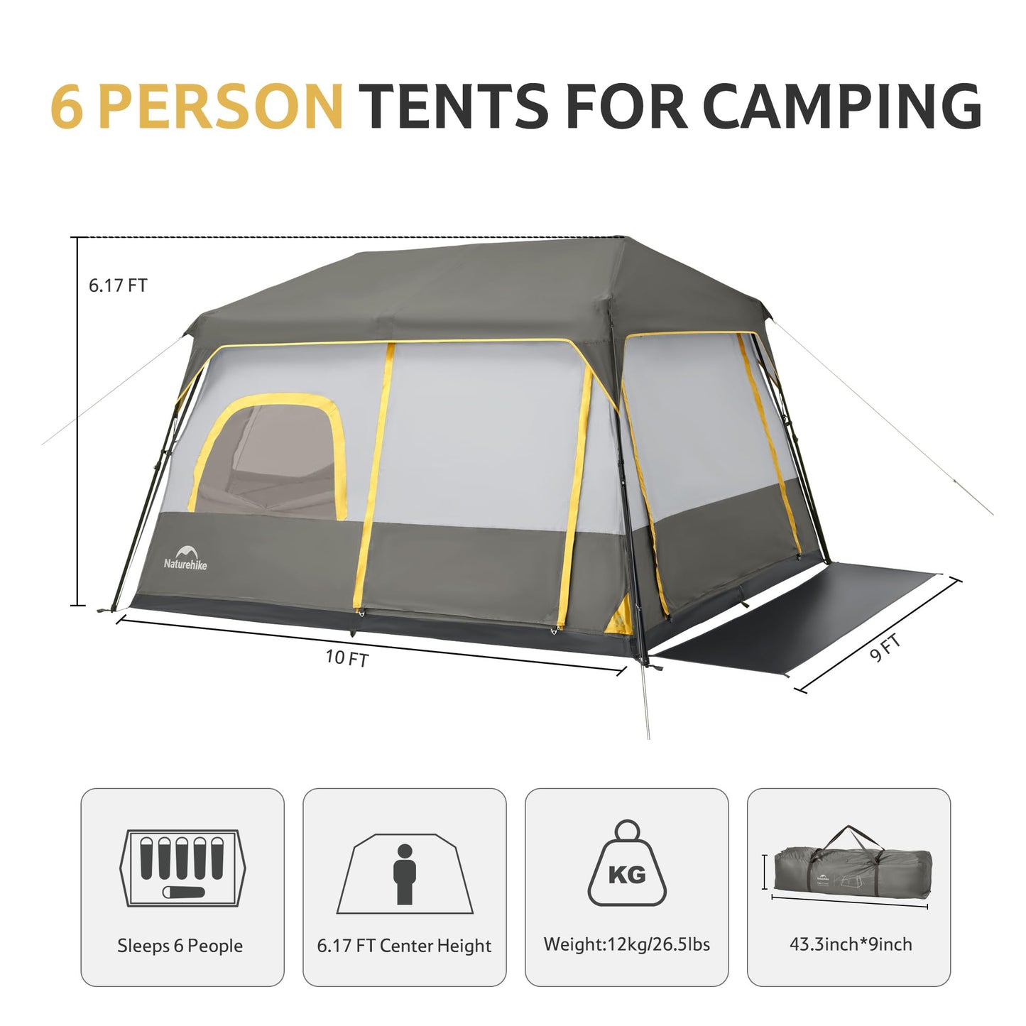 Cape 6 Person Camping Tent