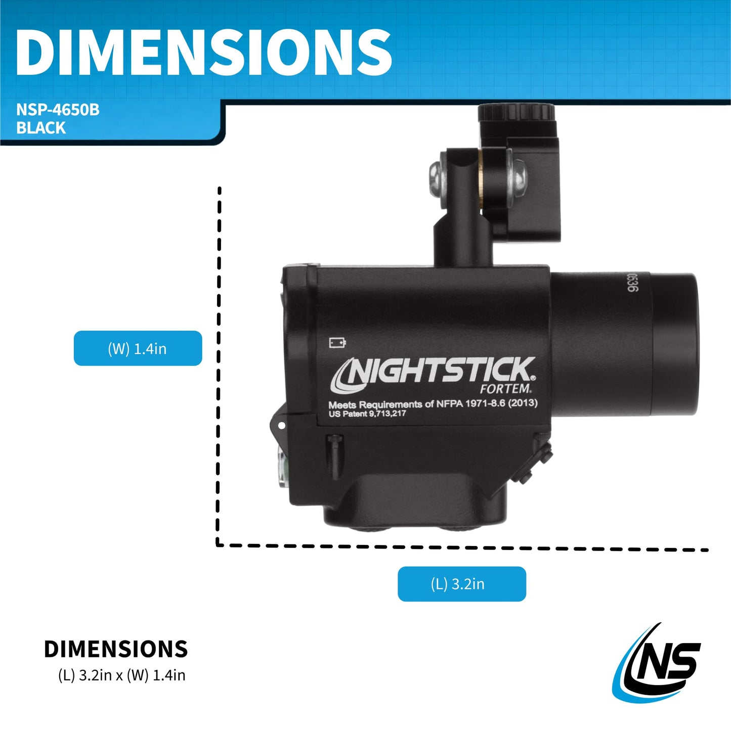 Nightstick NSP-4650B Helmet Light, Black