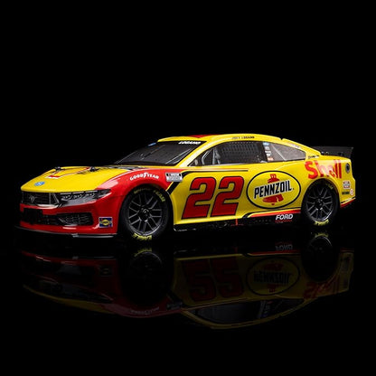 Losi 1/12 NASCAR RC Race Car Joey Logano No. 22 2025 Shell-Pennzoil Ford Mustang 2S AWD RTR Brushed On-Road Battery &amp Charger Included Yellow LOS1122522