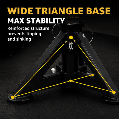 BESTOOL 16 Ton Heavy Duty Jack Stands Pair – 35,000 lbs Rated Capacity, Adjustable 26" to 40.9", Rolling Design for Trucks, Trailers, Tractors & Heavy Equipment