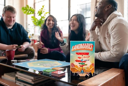 Floodgate Games Landmarks | Cooperative Board Game for Adults and Kids | Fun Game for Family Game Night | Word Association Party Game | Ages 10 and up | 2-10 Players | Average Playtime 20 Minutes