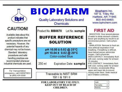 pH Buffer Calibration Solution Kit 3-Pack: pH 4.00, pH 7.00, pH 10.00 Buffers — 250 ml (8.4 fl oz) Each — Color Coded — NIST Traceable for All pH Meters