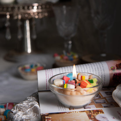 Mini Funny French Vanilla Cereal Bowl Scented Vegetable Wax Candles for Wedding Favor (6pcs/Pack)
