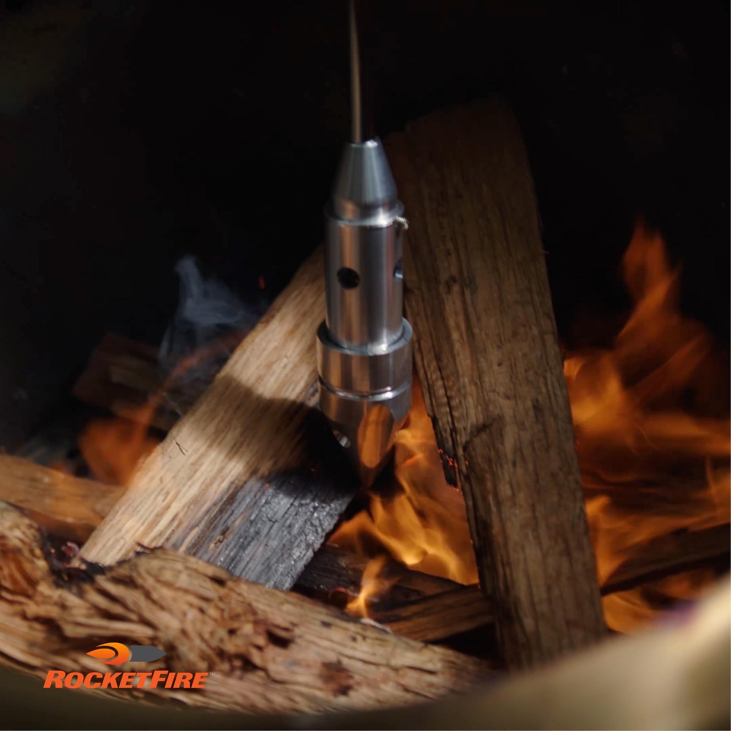 ROCKETFIRE Fire Starter Torch | Perfect Propane Torch Head, Grill Gun, Charcoal Torch | Compatible with Bernzomatic Propane & MAP/PRO Fuels | Stainless Steel Tri-Flame Tip | Fuel NOT Included | Green