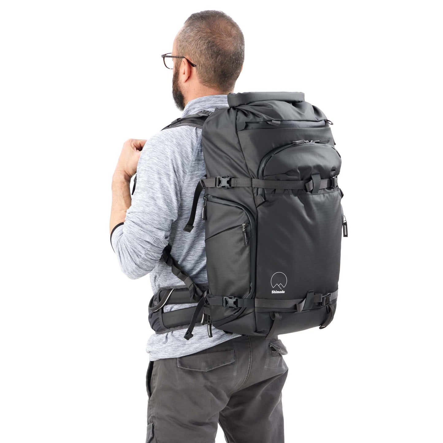 Shimoda Action X30 v2 Backpack, Outdoor Photography Adventure Pack for mirrorless and DSLR cameras, w/Modular Core Unit Compatibility, Expandable Rolltop, 16" Laptop Sleeve, Army Green