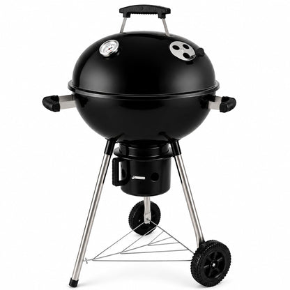 18-Inch Kettle Charcoal Grill with Lid & Wheels, Beginner-Friendly BBQ Grill for Backyard, Patio & Family Cookouts, Easy-to-Use Outdoor Charcoal Grill with Ash Catcher