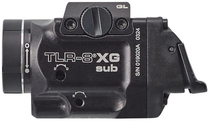 Streamlight 69431 TLR-8 X G sub 500-Lumen Rail-Mounted Tactical Weapon Light with Integrated Green Aiming Laser Exclusively for Glock 43X/48 MOS/Rail Only, Black