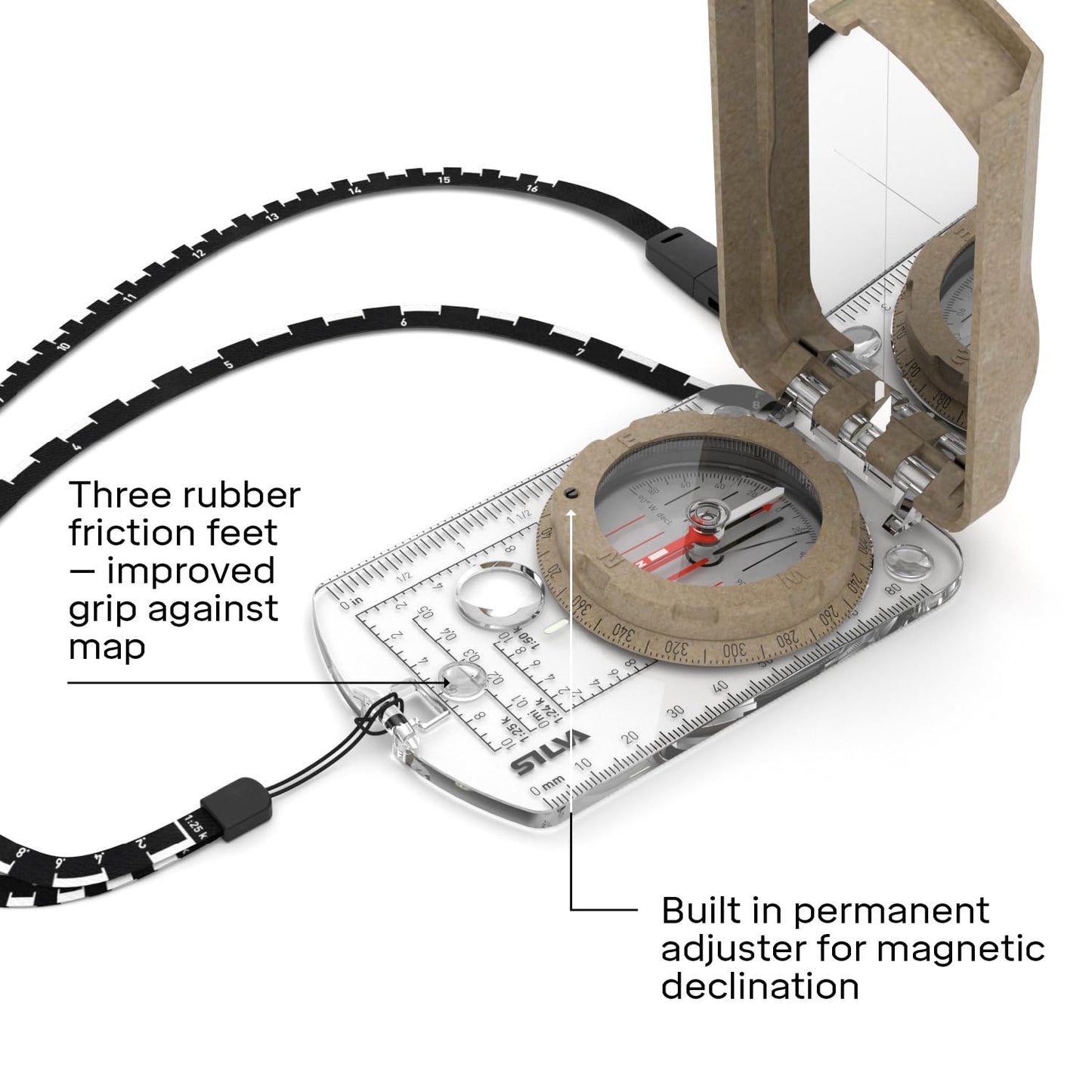 Silva Compasses Transparent Base with Mirror Terra Expedition S Compass (MN) Silva Unisex Adults