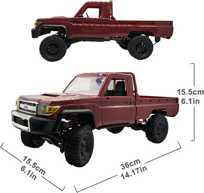 Skymaker MN82 1/12 RC Crawler 4x4 Toyota LC79 2.4GHz Off Road Truck Metal Drive Shaft &amp Two 1500mAh Batteries RTR for Adult (Red)