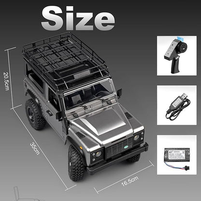 MN-98 RC Car 1:12 Scale RC Rock Crawler 4WD Off-Road RC Truck RTR 2.4G Remote RC Land Rover Vehicle Models for Adults Hobby Gifts (Yellow)