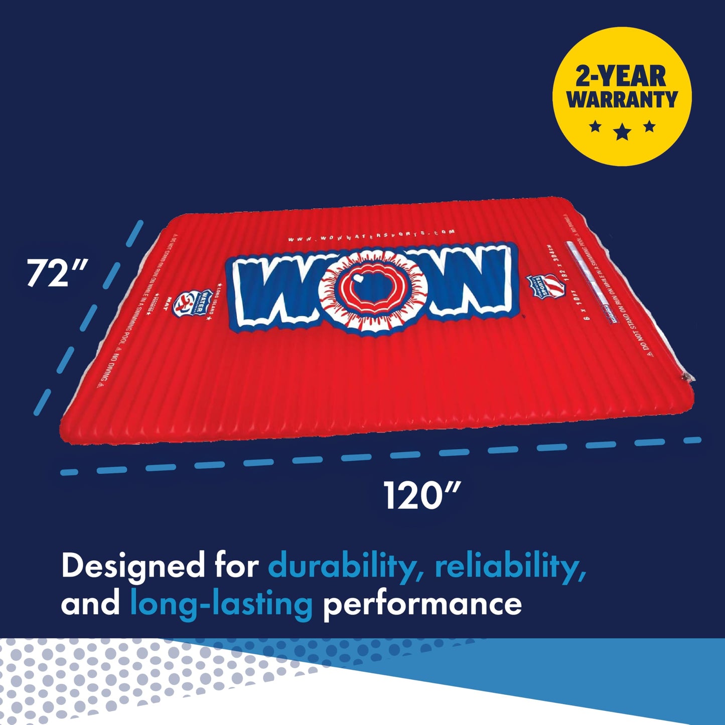 WOW Sports WOW Watersports 12-2040 Water Walkway - Red (10 x 6 Feet)