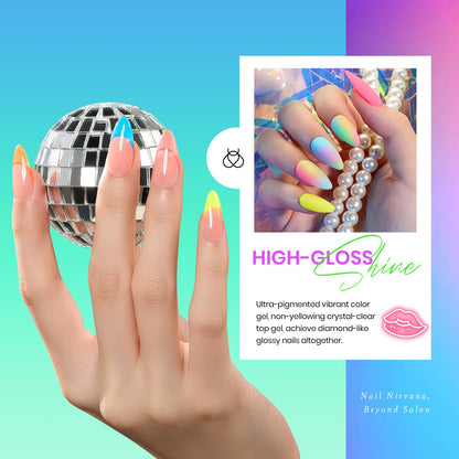 beetles Gel Polish Set - 23Pcs Macaroon Color Gel Nail Kit with Glossy Matte Top Coat Base Coat Yellow Pink White Purple Blue Glitter Bright Uv Nails Paradise Pastel Gel Halloween Gifts for Women