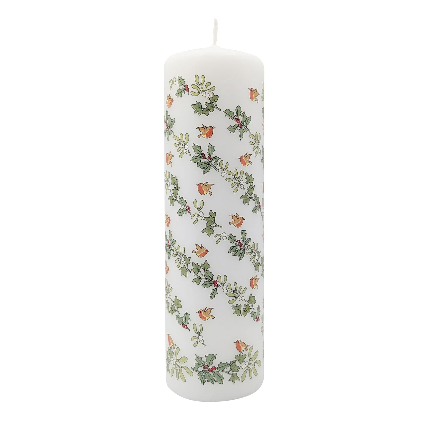 Alison Gardiner Holly and the Ivy Advent Pillar Candle – Unscented Wax Christmas Countdown, 70hr Burn, Handmade in UK – Festive Candle for Table, Mantel & Holiday Décor