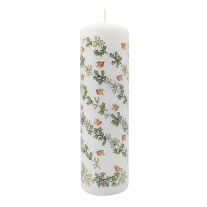 Alison Gardiner Holly and the Ivy Advent Pillar Candle – Unscented Wax Christmas Countdown, 70hr Burn, Handmade in UK – Festive Candle for Table, Mantel & Holiday Décor