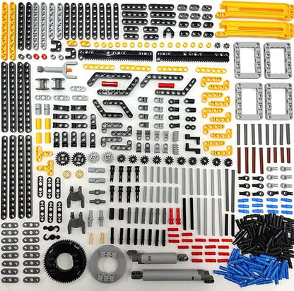 ZHX Technical Parts Beams Axles Connectors Bricks Sets - 457 Pieces Chassis Frame Liftarm Push Rods for Technic Car MOC Building Block Toys