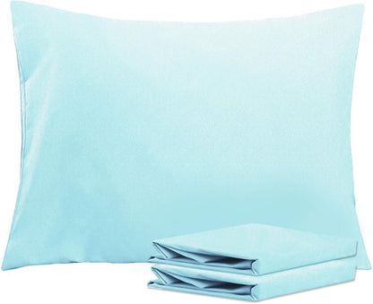 NTBAY Pillowcase Set - 2 Pack Soft Brushed Microfiber Aqua Pillowcases | Wrinkle-Free & Fade-Resistant - 20x26 Inches