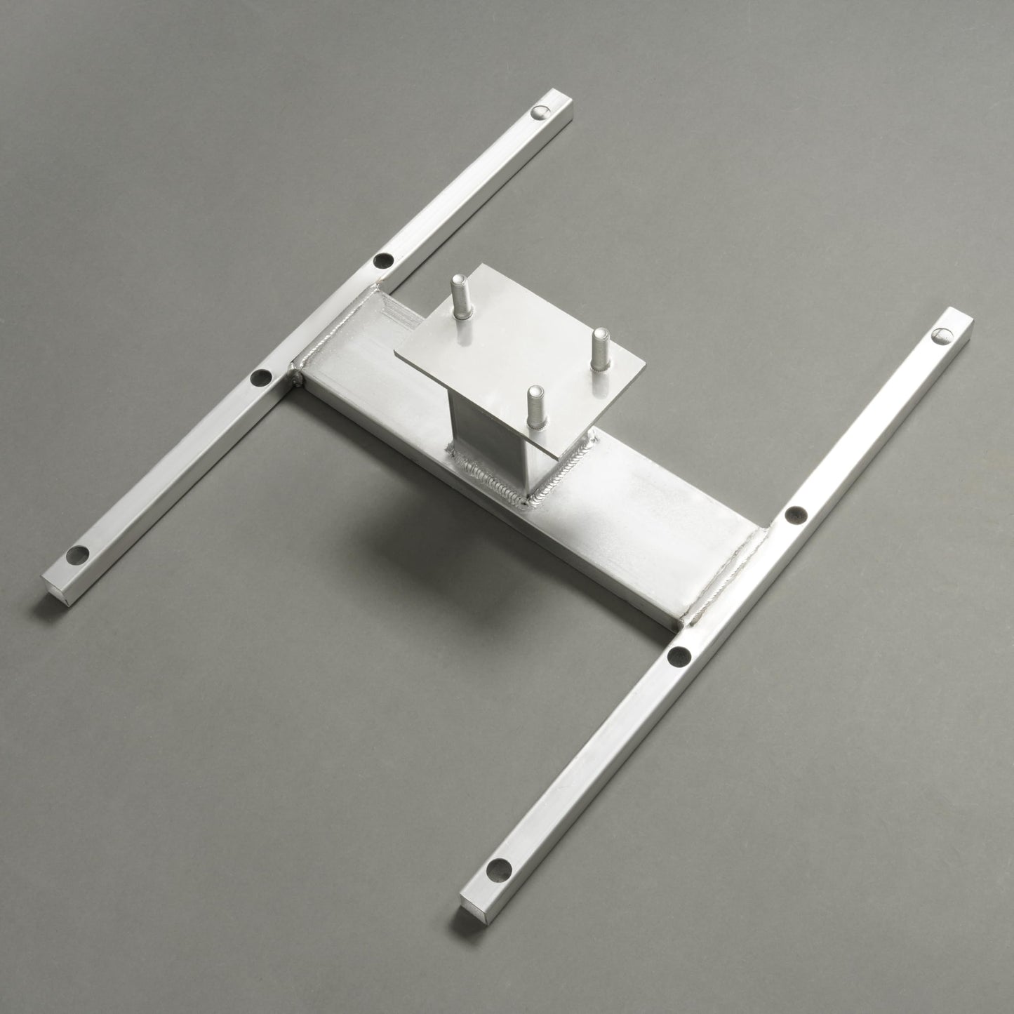 ALMULOO H-Mount Spare Tire Carrier Compatible with Standard 5 on 4.5" Common Trailer Wheel Bolt Pattern Silvery Aluminium