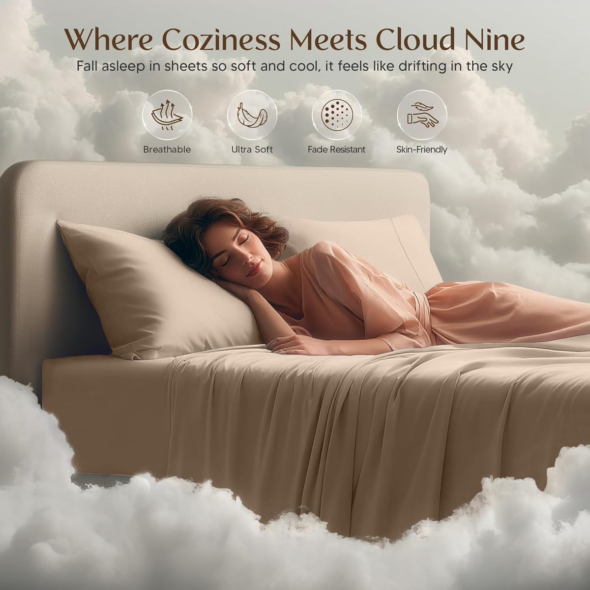Utopia Bedding Twin XL Sheet Set - Soft & Breathable Microfiber, 3-Piece Bed Sheets (Beige)
