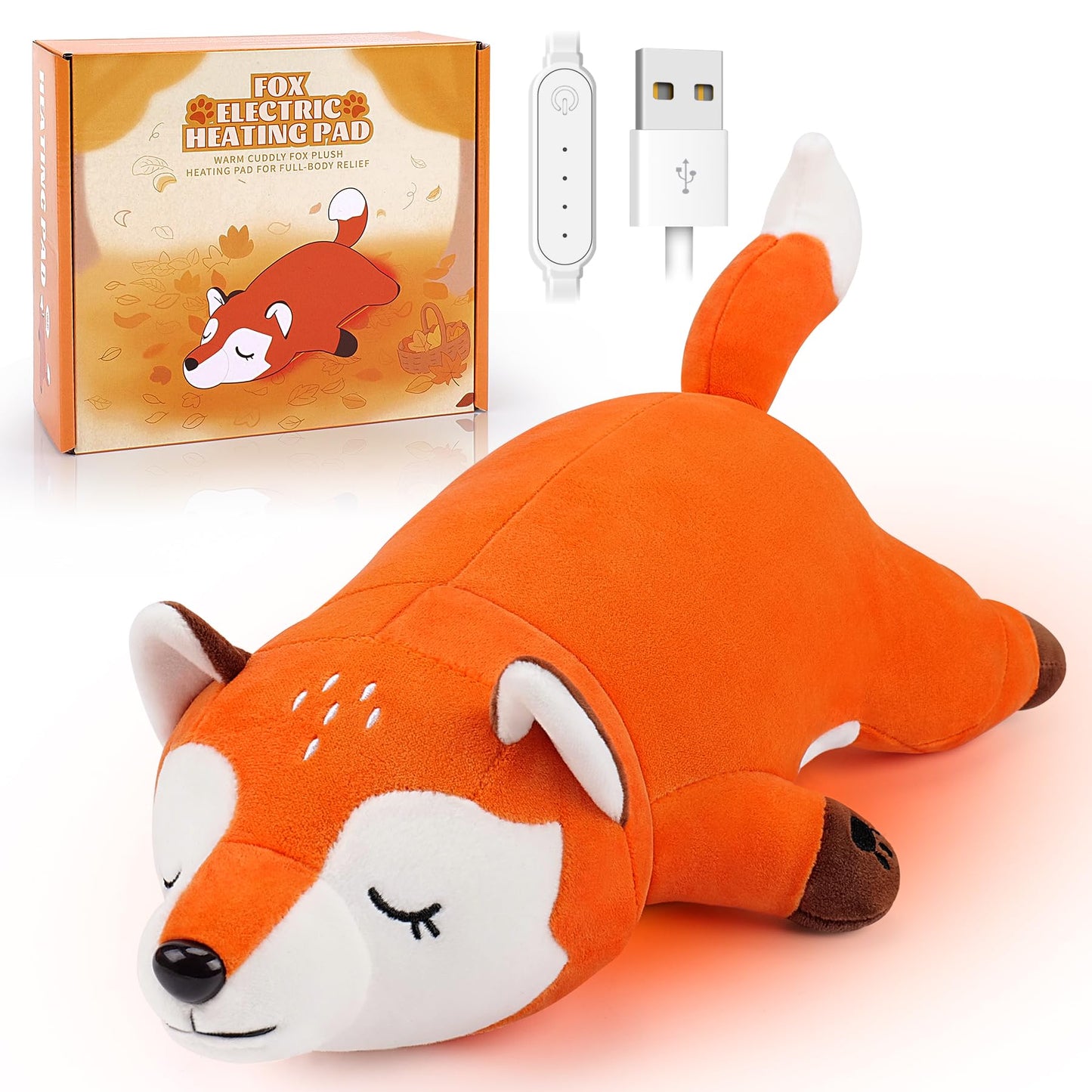 Electric Heating Pad for Period Cramps, Cuddly Soft 14" Capybara Plush with a Hot Soft Belly USB Powered, Menstrual Heating Pad Neck Shoulder Pain Relief, Gift for Women Daughter Wife