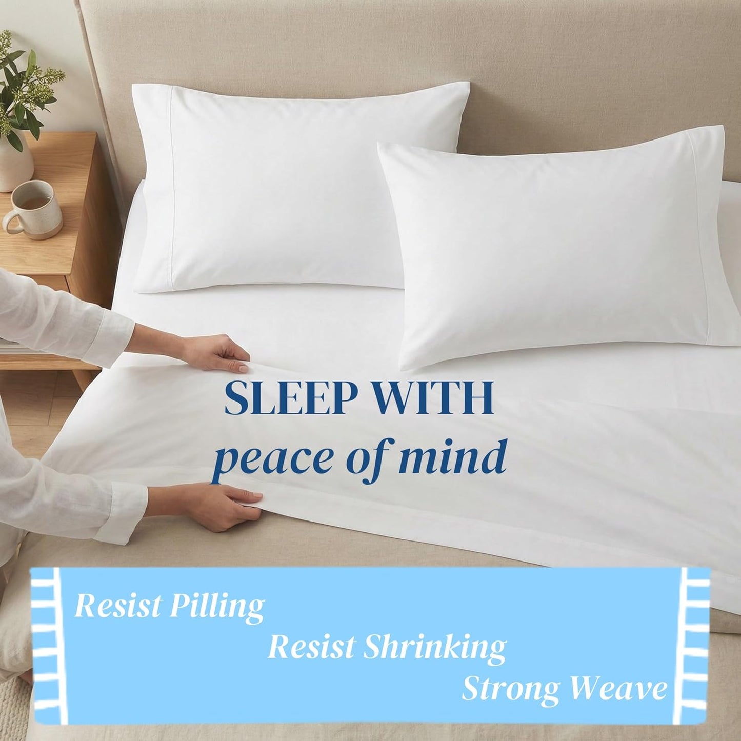 Beckham Hotel Collection Cooling Pillowcases - King Size Set of 2 | Silky Soft, Breathable & Moisture-Wicking in Aqua Gray