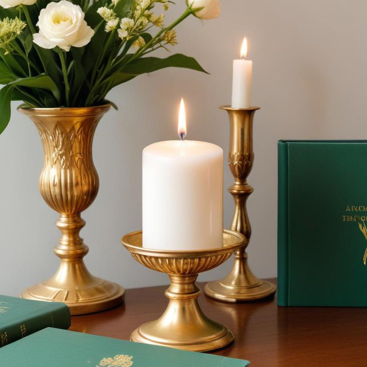 2.75“ x 4” Hand Poured Unscented Candles, Dripless Pillar Candles Set of 6, Long Burning, Clean and Neat, Burn Time Approx. 90 Hours, Rustic, Weddings, Dinner Parties, Christmas, and Home Décor