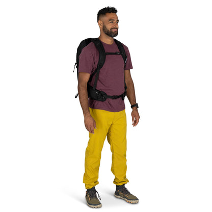 Osprey Talon 22L Men's Lightweight Hiking Backpack - Small Daypack for Travel & Camping, Black/Coal Grey