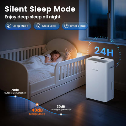 Regine Switzerland 4500 Sq. Ft Dehumidifier - 80 Pint/Day, Smart Humidity Control, Energy Efficient & Quiet