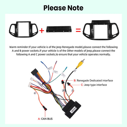 2G+64G 9.7 inch Screen for Jeep Compass Radio 2017 2018 2019, Android Touch Screen Compass Car Stereo, Carplay/Android Auto/Bluetooth/EQ Audio/SWC