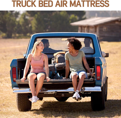 Umbrauto Truck Air Mattress for 5.5-5.8ft Full Size Short Bed, Self-Inflating Suede Surface Truck Camping Airbed for Pickup Tent Outdoor Travel Sleeping