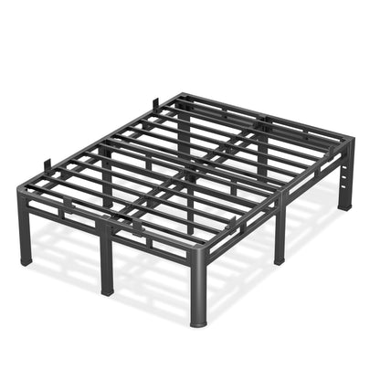 Anyroom 20 Inch Queen Bed Frame, Double Layer Heavy Duty Metal Platform 4000 lbs Capacity, Bed Frames with Headboard Holes, Round Corner Legs, No Box Spring Needed, Easy Assembly