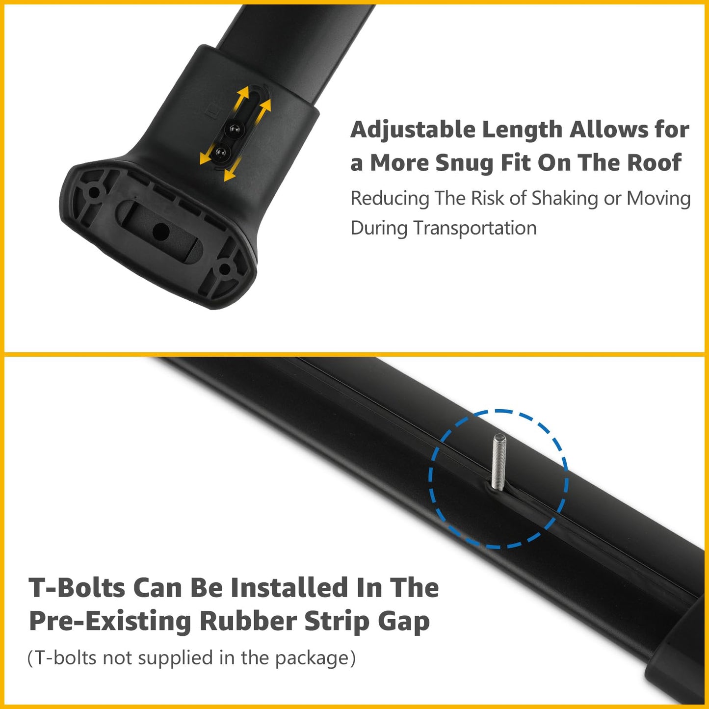 Roof Rack Cross Bars Compatible with Jeep Grand Cherokee Altitude & SRT & Trackhawk with Roof Black Moldings 2011-2022, Adjustable Aluminum 300 LBS Anti-Theft Lock Crossbar for Bike, Snowboard,Luggage