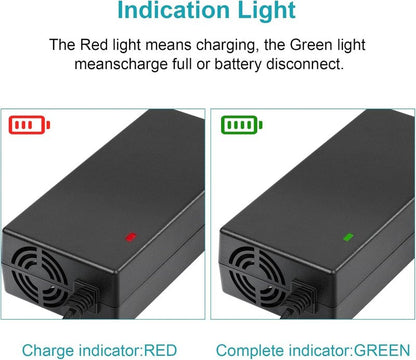 48V Battery Charger for Caroma Electric Scooter C1, E66 Pro, E68 Pro, Lightning, P1, P2, P3, 750W (1200W Peak)