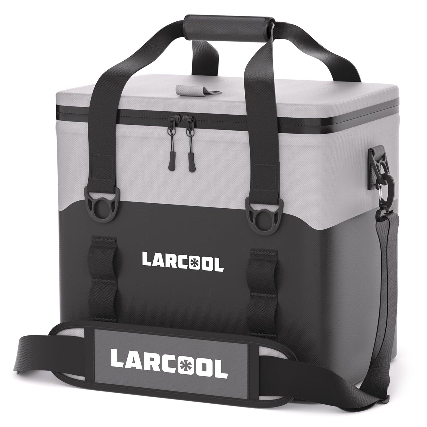 LARCOOL Ultra -Tough 24 Can Soft Cooler Bag | Insulated Waterproof Portable Ice Chest with Adjustable Strap | Large Leak-Proof Lunch Coolers Box for Beach | Travel | Camping | Car | Hiking