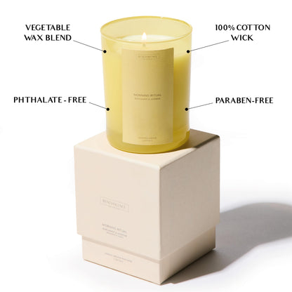 Bergamot & Jasmine Scented Candle | 11oz, 60 Hour Burn | Natural Soy Wax, Cotton Wick | Soy Scented Candles for Home | Benevolence LA Sun-Kissed Collection - Morning Ritual